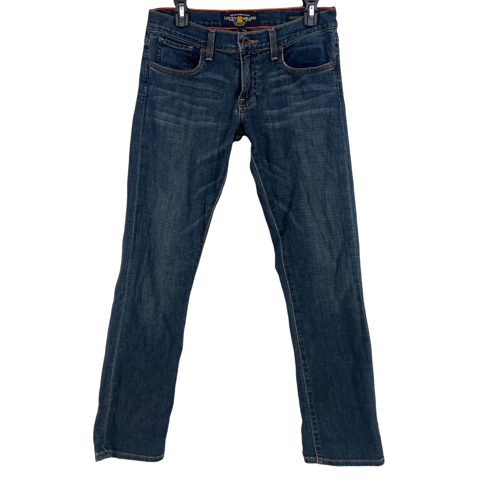 Lucky Brand Sienna Tomboy Crop Jeans Womens 2/26 Dark Wash Straight Leg Denim